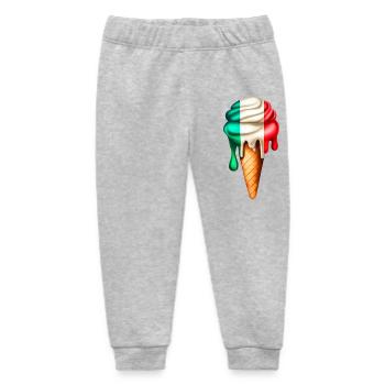 Italy Ice Cream Cone - Baby Organic Sweatpants by Stanley/Stella - heather grey - Front