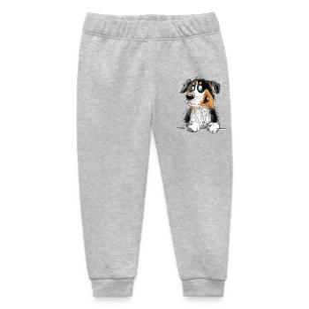 Funny Australian Shepherd Black Tri - Baby Organic Sweatpants by Stanley/Stella - heather grey - Front
