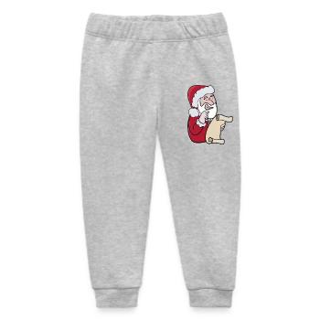 Santa's Naughty or Nice List - Baby Organic Sweatpants by Stanley/Stella - heather grey - Front