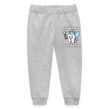 Teeth out, coins in! - Baby Organic Sweatpants by Stanley/Stella - heather grey - Front