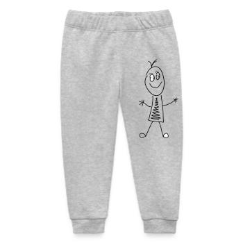 Strich Figur - Baby Organic Jogginghose Baby Tumbler von Stanley/Stella - Grau meliert - Vorne