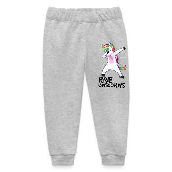 Logo Rave Unicorns Black Text - Baby Organic Jogginghose Baby Tumbler von Stanley/Stella - Grau meliert - Vorne