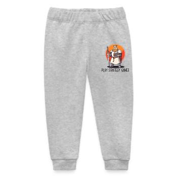 Play Strategy Games – Royal Knight Laptop - Baby Organic Sweatpants by Stanley/Stella - heather grey - Front