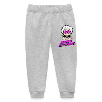 Granny attitude - Baby Organic Sweatpants by Stanley/Stella - heather grey - Front