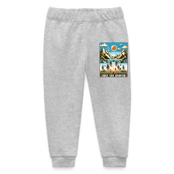 Retro Gaming Adventure - Baby Organic Sweatpants by Stanley/Stella - heather grey - Front