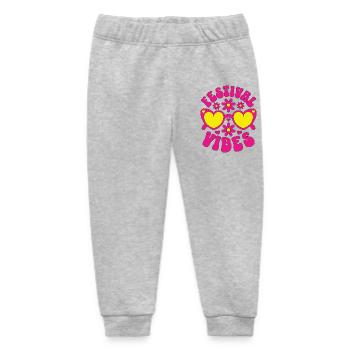 Festival Vibes - Baby Organic Sweatpants by Stanley/Stella - heather grey - Front