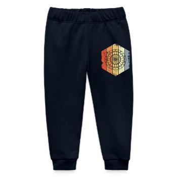 Dartboard Sketch - Baby Organic Sweatpants by Stanley/Stella - navy - Front