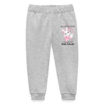 Announcing offspring I'm going to be a big sister in 2027 - Baby Organic Sweatpants by Stanley/Stella - heather grey - Front