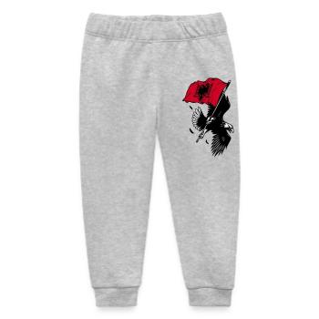 Albanian eagle with flag - Baby Organic Sweatpants by Stanley/Stella - heather grey - Front