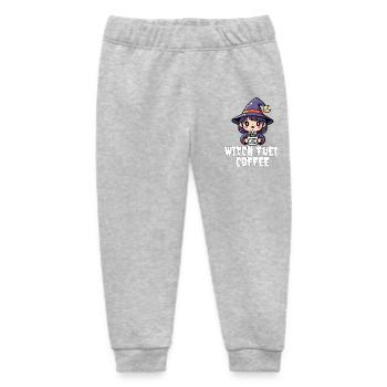 WITCH FUEL COFFEE - WITCH HALLOWEEN - Baby Organic Sweatpants by Stanley/Stella - heather grey - Front