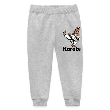 Karate Rabbit - Baby Organic Sweatpants by Stanley/Stella - heather grey - Front