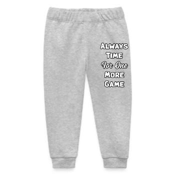 Dedicated Gamer: Always Time For One More Game	 - Baby Organic Sweatpants by Stanley/Stella - heather grey - Front