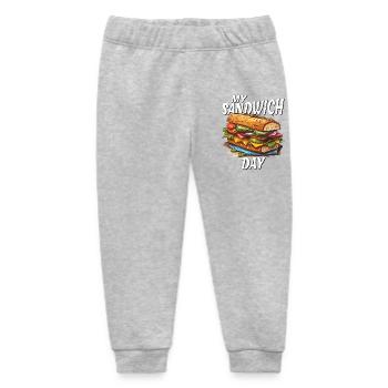 MY SANDWICH DAY - Baby Organic Sweatpants by Stanley/Stella - heather grey - Front