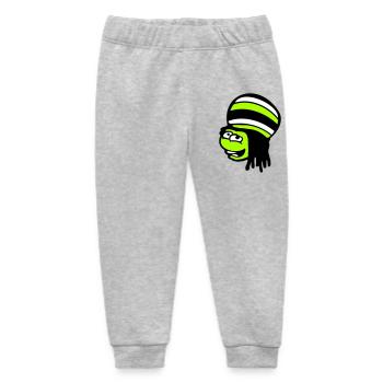 Frosch Reggae Musik Rasta Haare Mütze Jamaika Fun - Baby Organic Jogginghose Baby Tumbler von Stanley/Stella - Grau meliert - Vorne