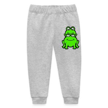 Frosch Kind Familie Papa Mama Huckepack Vatertag - Baby Organic Jogginghose Baby Tumbler von Stanley/Stella - Grau meliert - Vorne