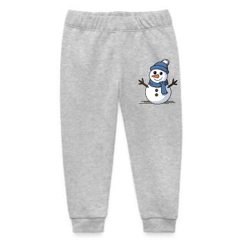 Snowman Winter Magic - Baby Organic Sweatpants by Stanley/Stella - heather grey - Front