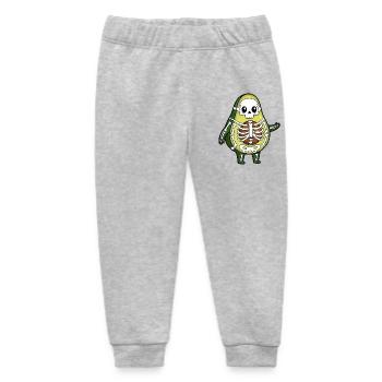 Funny Halloween Avocado Skeleton Cartoon Bone - Baby Organic Sweatpants by Stanley/Stella - heather grey - Front