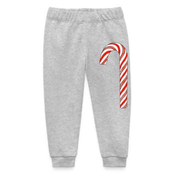 Candy cane red white - Baby Organic Sweatpants by Stanley/Stella - heather grey - Front