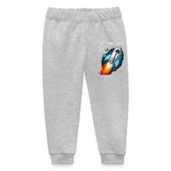 ROCKET MARS THE TIME IS RIP - Baby Organic Sweatpants by Stanley/Stella - heather grey - Front