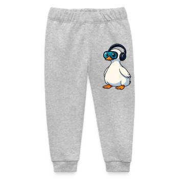 Süße Ente Gamer Zocker Cartoon Virtual Reality - Baby Organic Jogginghose Baby Tumbler von Stanley/Stella - Grau meliert - Vorne