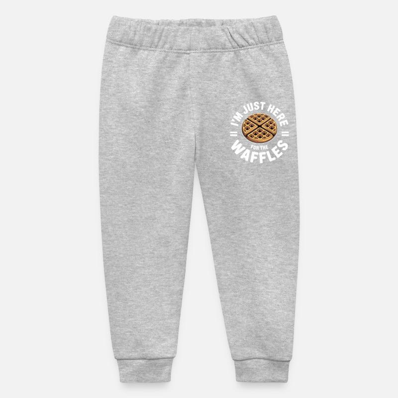Waffle Love Drôle Gaufre Design - Pantalon de jogging bébé bio Stanley/Stella - gris chiné