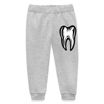 Zahn Symbol Zahnarzt - Baby Organic Jogginghose Baby Tumbler von Stanley/Stella - Grau meliert - Vorne