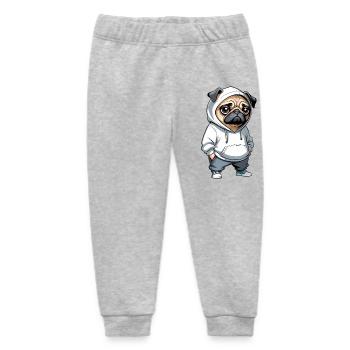 Pug Hoodie Stadtstyle - Baby Organic Jogginghose Baby Tumbler von Stanley/Stella - Grau meliert - Vorne