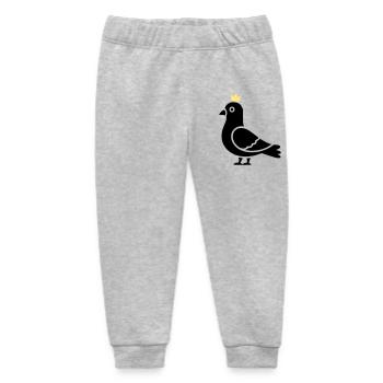 Taube mit Krone | König der Stadt Symbol - Baby Organic Jogginghose Baby Tumbler von Stanley/Stella - Grau meliert - Vorne