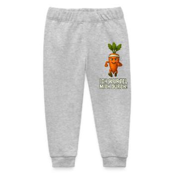 Karotte - ich Wurzel mich durch Karikatur  - Baby Organic Jogginghose Baby Tumbler von Stanley/Stella - Grau meliert - Vorne