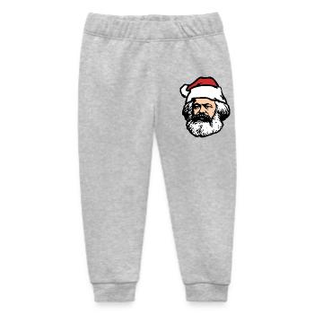Karl Marx Santa Claus | Silhouette – classic - Baby Organic Sweatpants by Stanley/Stella - heather grey - Front