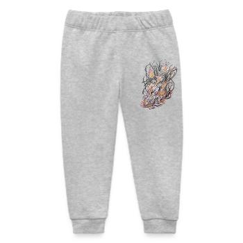 Florale Netze der Ranunkeln - Baby Organic Jogginghose Baby Tumbler von Stanley/Stella - Grau meliert - Vorne