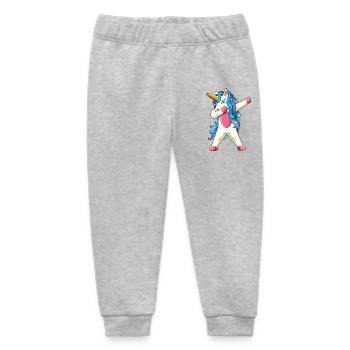 Dabbing Unicorn Rainbow Magic Vibes 2026 - Baby Organic Sweatpants by Stanley/Stella - heather grey - Front