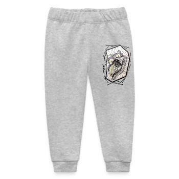 Zentangle-Blumenherz im Rahmen - Baby Organic Jogginghose Baby Tumbler von Stanley/Stella - Grau meliert - Vorne