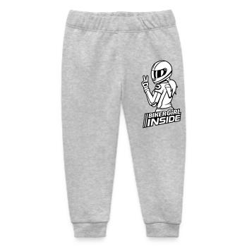 Biker Girl inside (Farben änderbar) - Baby Organic Jogginghose Baby Tumbler von Stanley/Stella - Grau meliert - Vorne