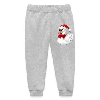 Noël des cygnes - Pantalon de jogging bébé bio Stanley/Stella - gris chiné - Devant