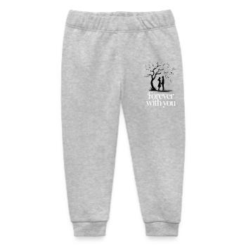 Forever with You Romance Silhouette - Baby Organic Sweatpants by Stanley/Stella - heather grey - Front