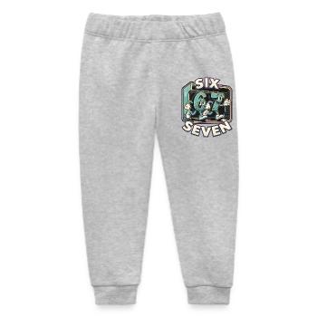 67 Six Seven Six Seven Funny Gift - Baby Organic Sweatpants by Stanley/Stella - heather grey - Front
