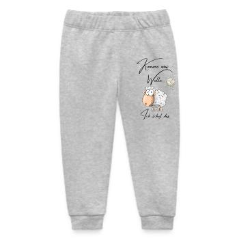 Funny Sheep with Wool – Cute Comic Animal - Baby Organic Sweatpants by Stanley/Stella - heather grey - Front