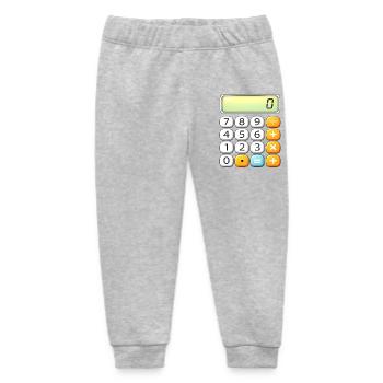 Neon Calculator Icon Tee - Baby Organic Sweatpants by Stanley/Stella - heather grey - Front