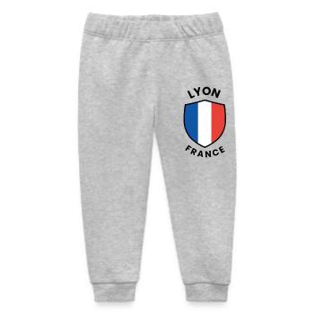 Lyon France Schild-Design - Baby Organic Jogginghose Baby Tumbler von Stanley/Stella - Grau meliert - Vorne
