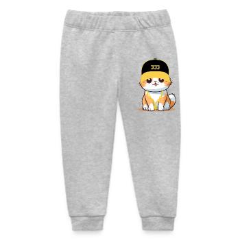 Swag cat - cool cat - Baby Organic Sweatpants by Stanley/Stella - heather grey - Front