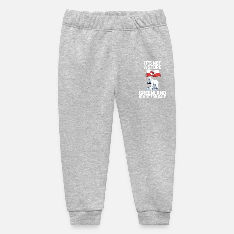 Le Groenland n’est pas à vendre - Pantalon de jogging bébé bio Stanley/Stella - gris chiné