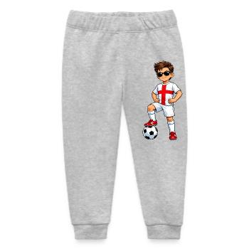 Soccer Boy England Fan English Flag - Baby Organic Sweatpants by Stanley/Stella - heather grey - Front