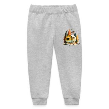 Caravan In The Forest - Baby Organic Sweatpants by Stanley/Stella - heather grey - Front