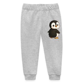 Penguin Cute Cute Animal South Pole - Baby Organic Sweatpants by Stanley/Stella - heather grey - Front