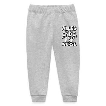 Alles hat ein Ende nur du bist eine Wurst - Baby Organic Jogginghose Baby Tumbler von Stanley/Stella - Grau meliert - Vorne