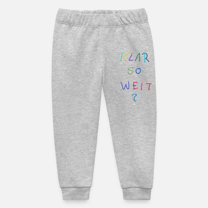 C’est clair pour l’instant ? Lettrage coloré - Pantalon de jogging bébé bio Stanley/Stella - gris chiné