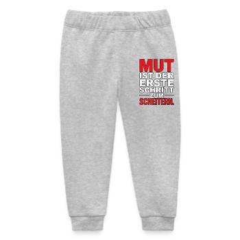 Courage is the first step to failure - Baby Organic Sweatpants by Stanley/Stella - heather grey - Front