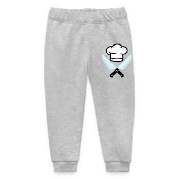 Kochmütze Messer Logo - Baby Organic Jogginghose Baby Tumbler von Stanley/Stella - Grau meliert - Vorne