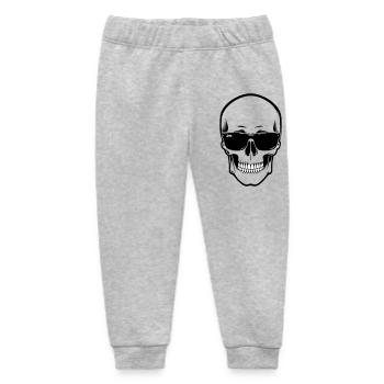 Linienschädel Spike schwarz kontrastiert mit einem Lächeln - Baby Organic Jogginghose Baby Tumbler von Stanley/Stella - Grau meliert - Vorne